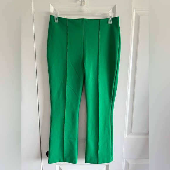 Rachel Zoe Bright Green Cropped Ponte Pants - Picture 2 of 7